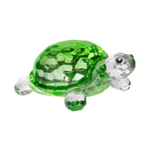 Green Lucky Turtle Acrylic Figurine 2.5" Decorative Mirror,Home Decor Mirror
