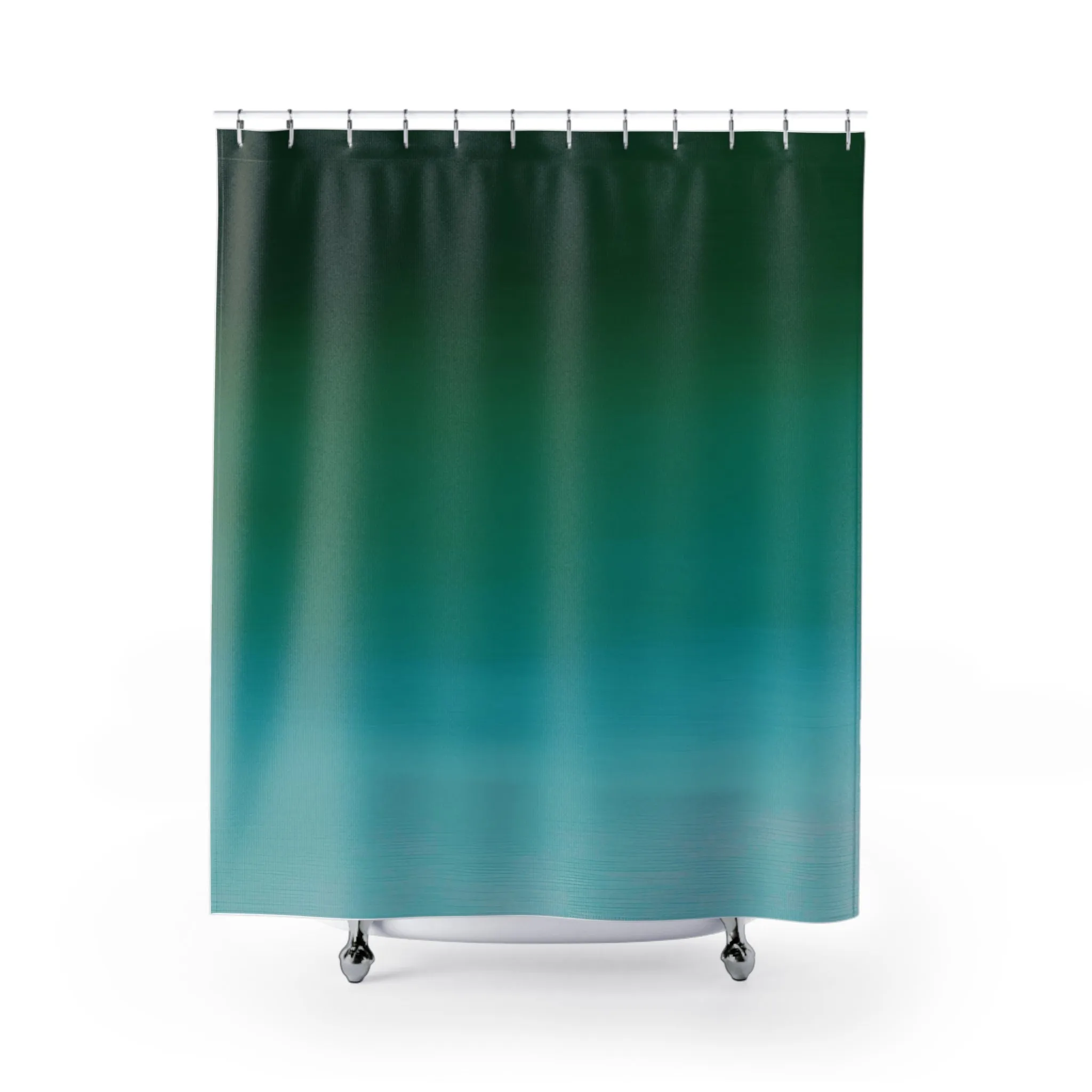 Green Shower Curtain | Forest Hunter, Teal Green