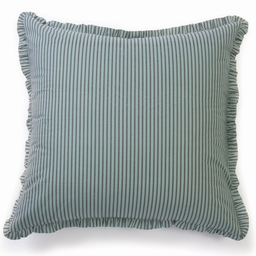 Green Striped Euro Sham pillowcases,cotton pillow covers,bed linen