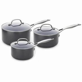 GreenPan Venice Pro Hard Anodised Ceramic Non-Stick 3 Piece Saucepan Set Kitchen,modern kitchen essentials