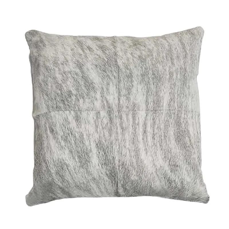 Grey & White Brindle Cowhide Accent Pillows