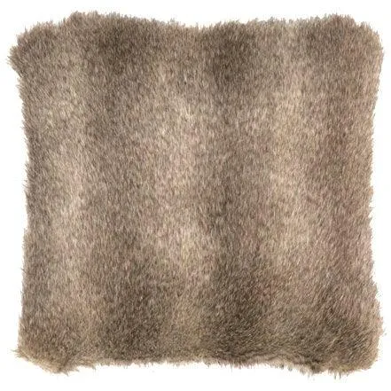 Grey Fox Faux Fur Euro Sham pillow inserts, mattress pad
