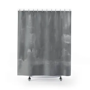 Grey Slate Shower Curtain | Rustic Wall Minimalist Fabric Curtain Lighting,Home Lighting