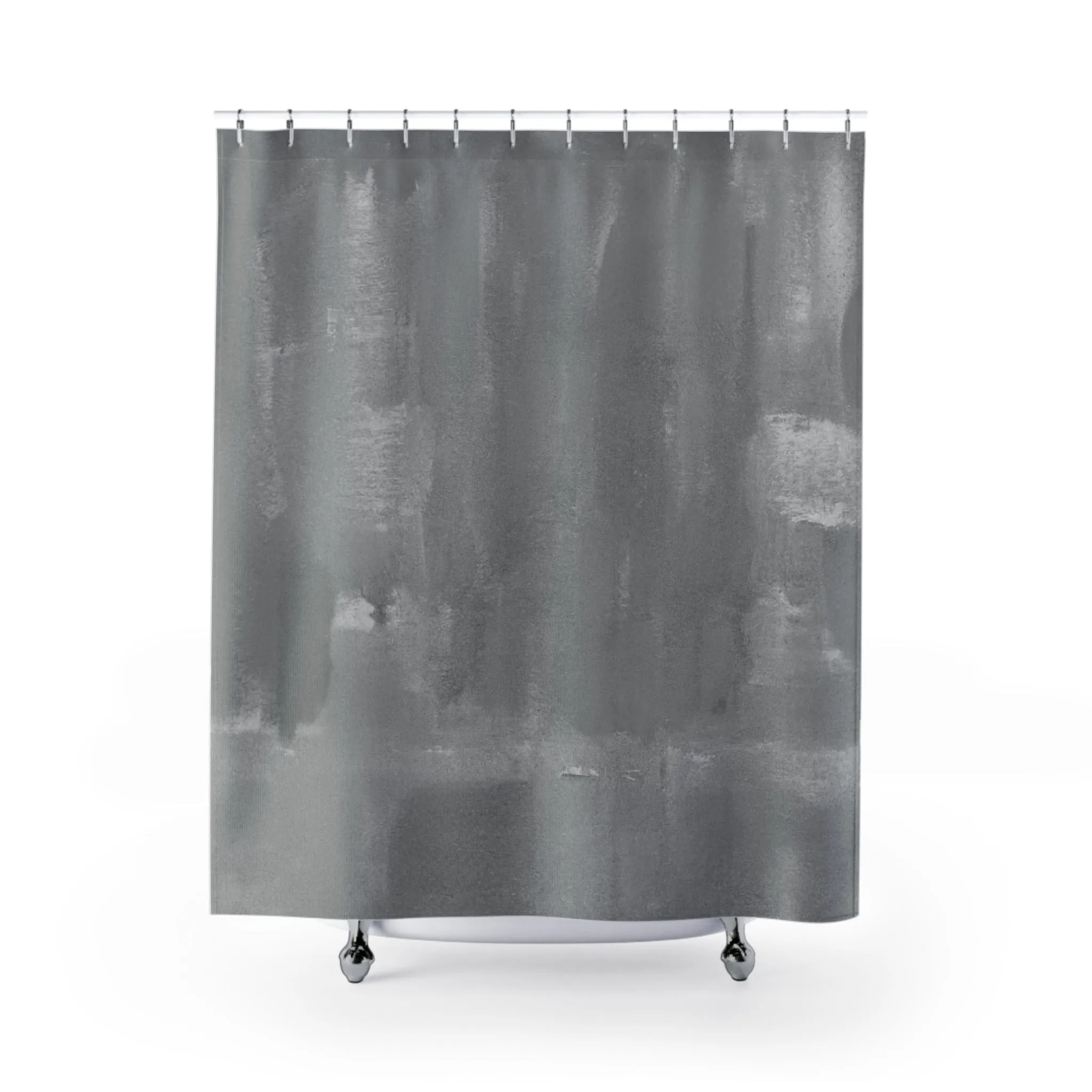 Grey Slate Shower Curtain | Rustic Wall Minimalist Fabric Curtain Lighting,Home Lighting