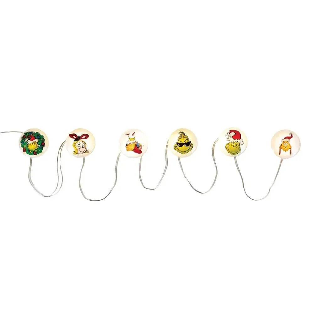 Grinch LED Light Up Garland 8 Ft Long Decorative Mirror,Home Decor Mirror