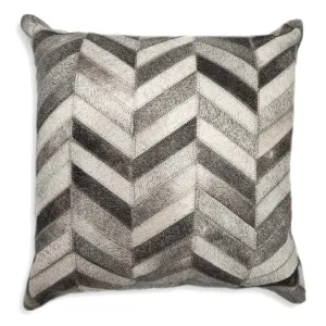 Gris Grey Chevron Patch Cowhide Pillow Cover storage cart, utility cart