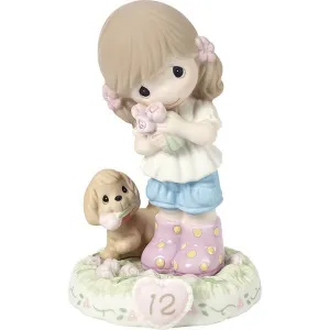 Growing In Grace Age 12 Brunette Girl Figurine Decorative Mirror,Home Decor Mirror