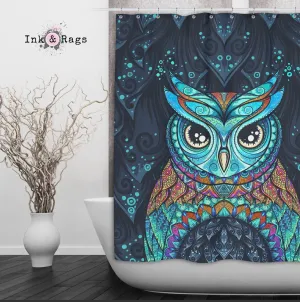Gypsy Owl Shower Curtains and Optional Bath Mats Lighting,Lamps Fixtures