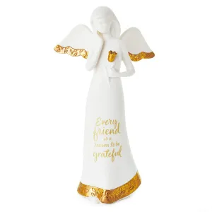 Hallmark A Reason to Be Grateful Friendship Angel Figurine, 8.5" Decorative Mirror,Home Decor Mirror