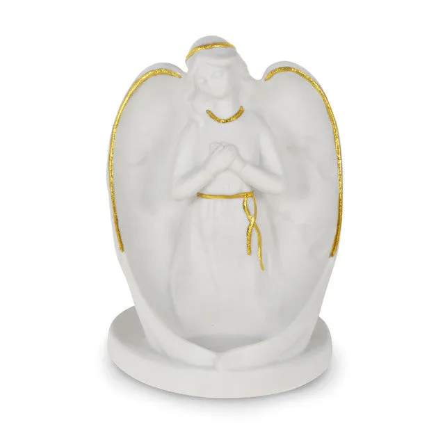 Hallmark Bereavement Angel Figurine Tea-Light Holder, 4.87" Decorative Mirror,Home Decor Mirror
