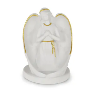 Hallmark Bereavement Angel Figurine Tea-Light Holder, 4.87" Decorative Mirror,Home Decor Mirror