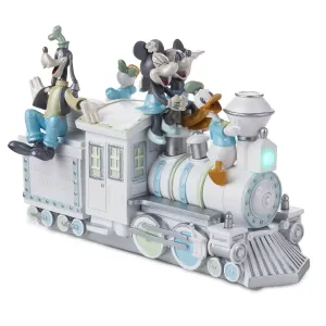 Hallmark Disney 100 Years of Wonder Mickey and Friends Train Special Edition 2023 Figurine With Light and Sound, 5.63" Decorative Mirror,Home Decor Mirror