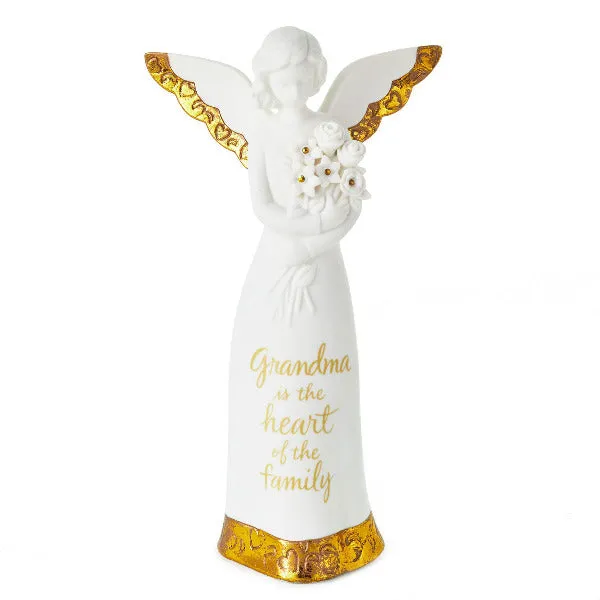 Hallmark Heart of the Family Angel Figurine for Grandma, 8.5" Decorative Mirror,Home Decor Mirror