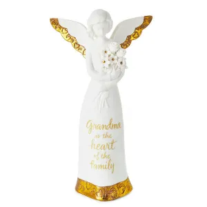 Hallmark Heart of the Family Angel Figurine for Grandma, 8.5" Decorative Mirror,Home Decor Mirror