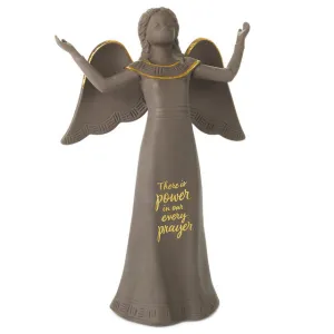 Hallmark Mahogany Power in Prayer Black Angel Figurine, 8.5" Decorative Mirror,Home Decor Mirror