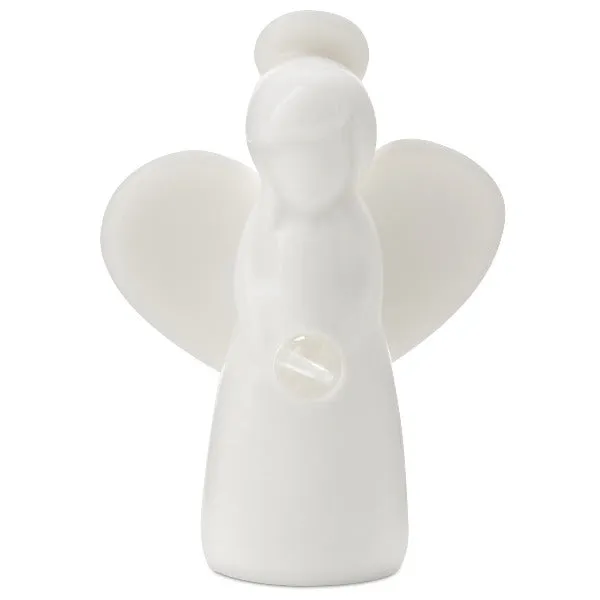 Hallmark Quartz Angel of Healing Mini Angel Figurine, 2" Decorative Mirror,Home Decor Mirror