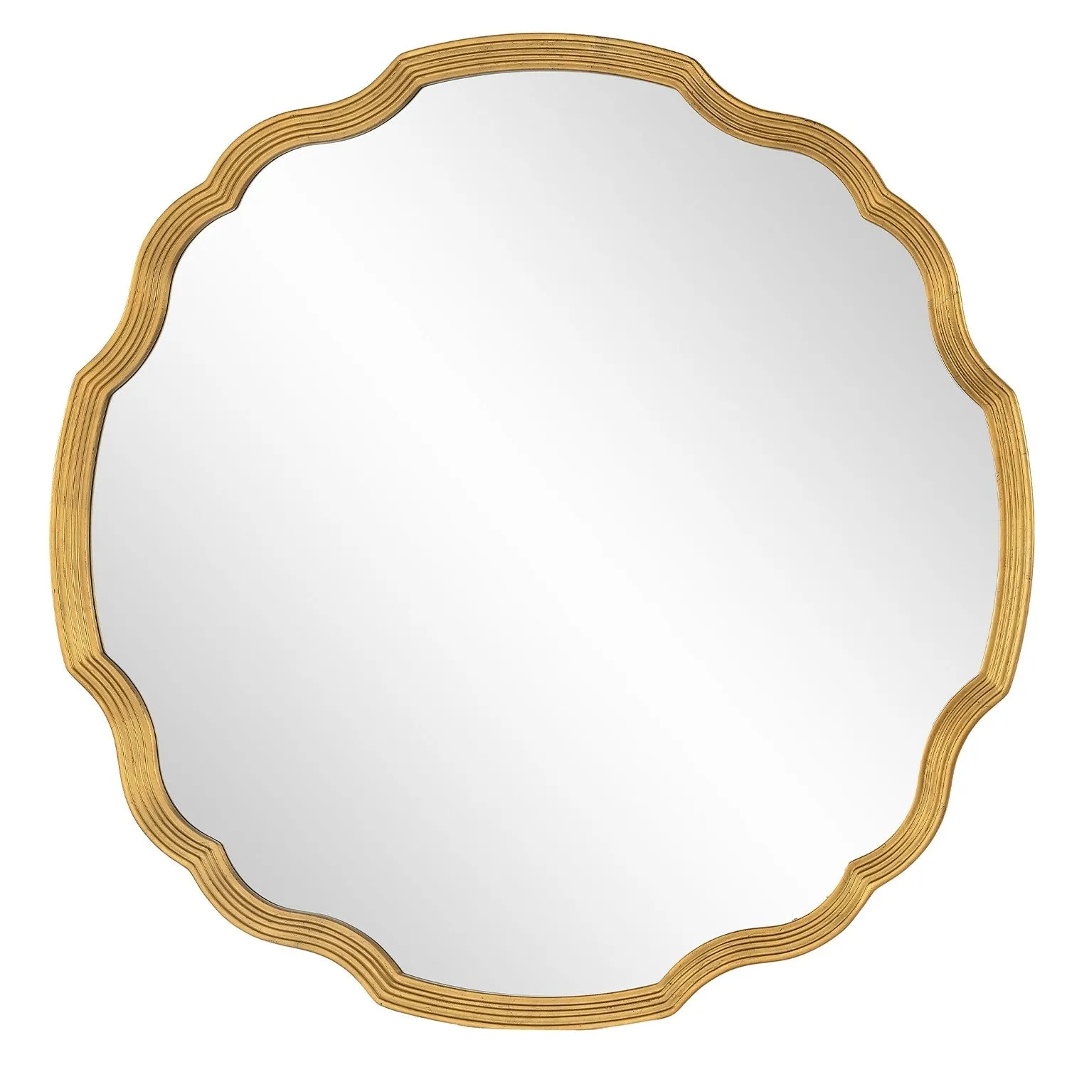 Hand Carved Rounded Chippendale Distressed Gold Leaf Framed Wall Mirror Cutting Board,Kitchen Board