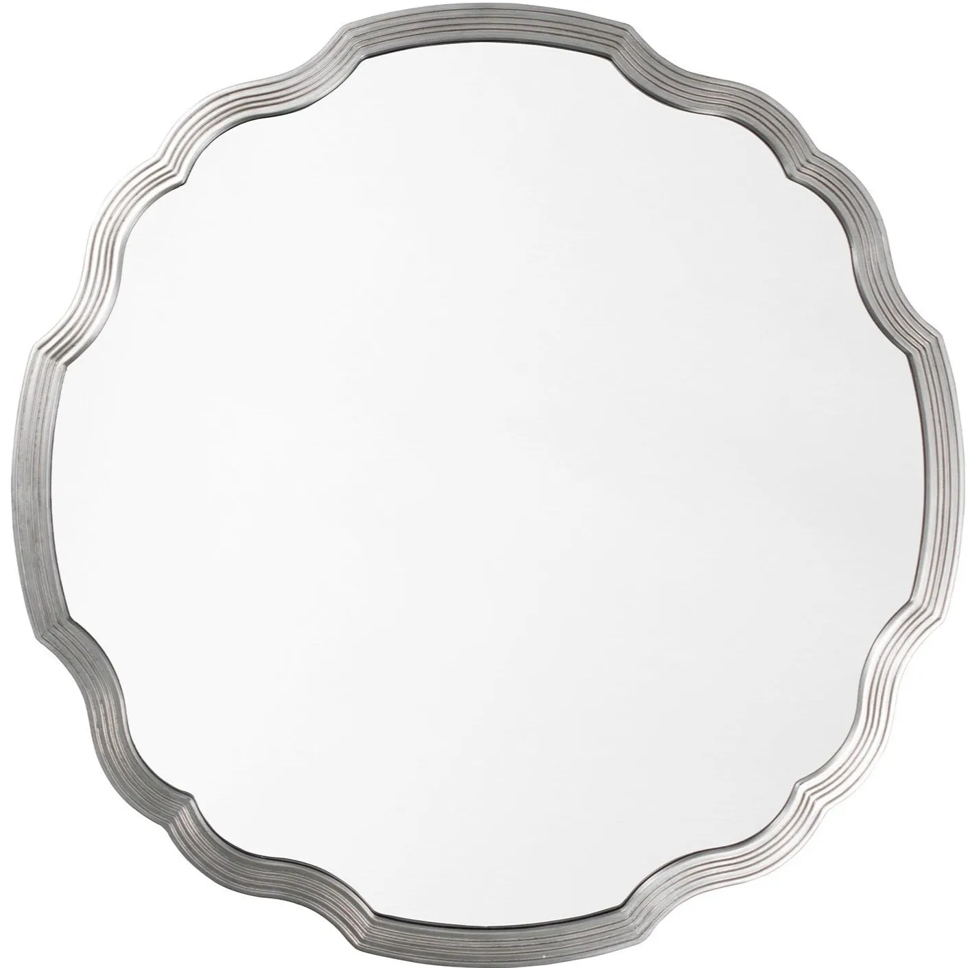 Hand Carved Rounded Chippendale Silver Leaf Framed Wall Mirror Cutting Board,Kitchen Board
