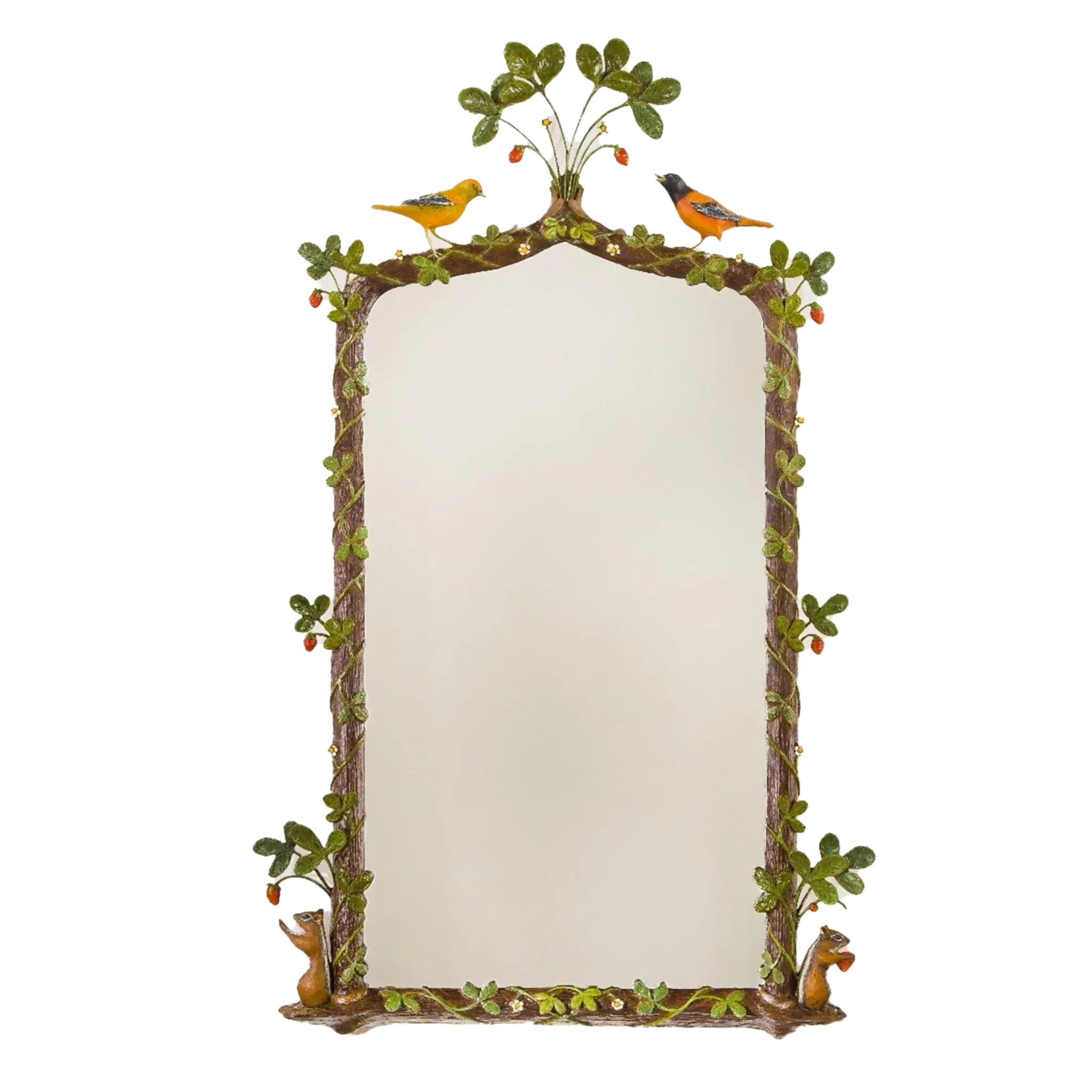 Hand-Painted Strawberry Thief Wall Mirror Cutting Board,Kitchen Board