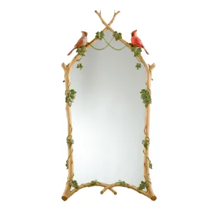Hand-Painted Twig and Ivy with Cardinals Wall Mirror Cutting Board,Kitchen Board