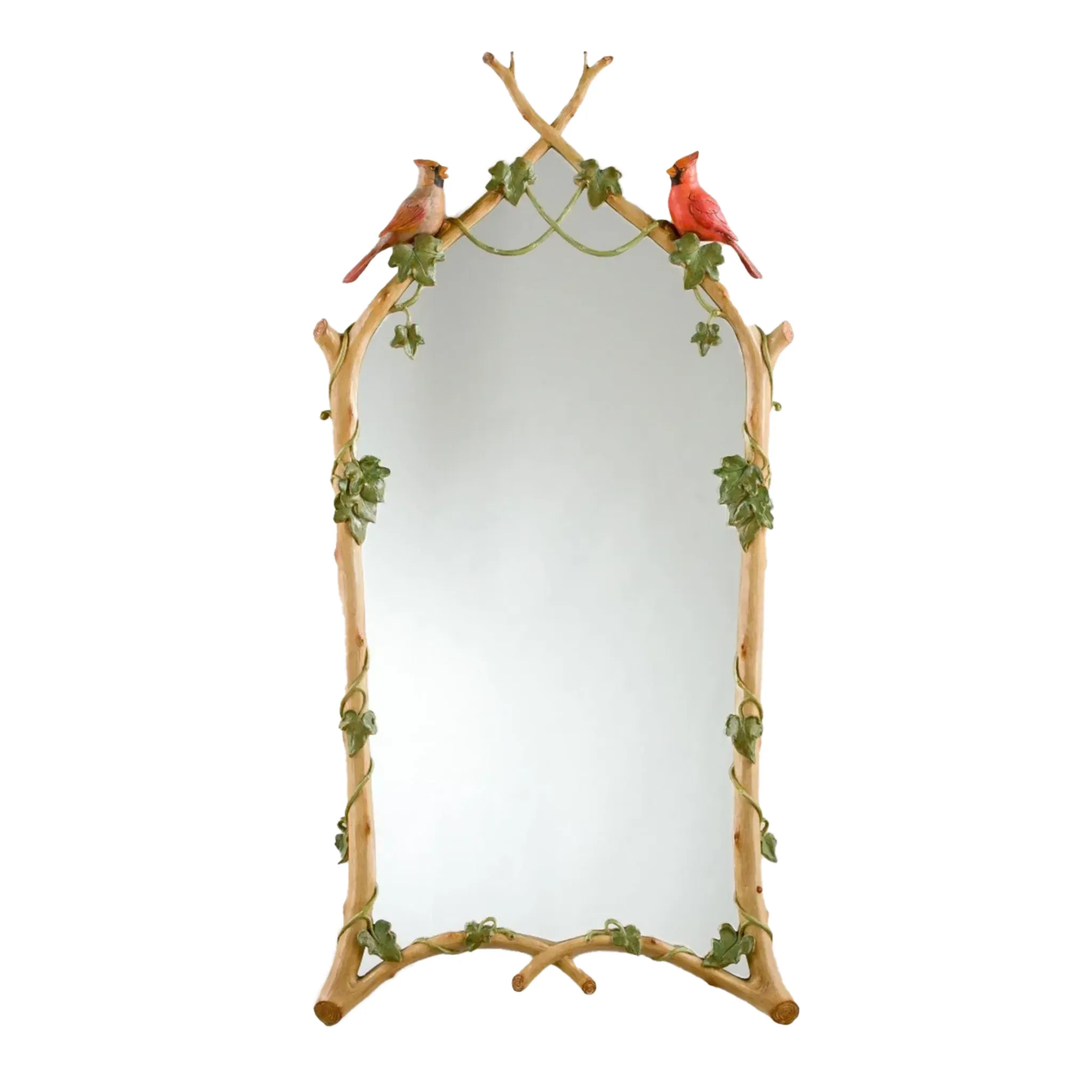 Hand-Painted Twig and Ivy with Cardinals Wall Mirror Cutting Board,Kitchen Board