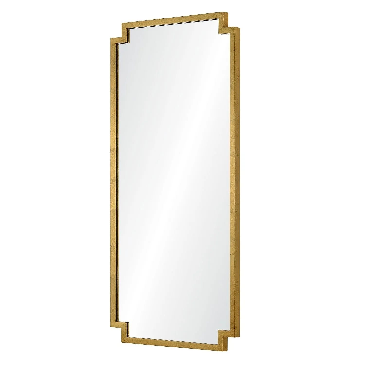 Hand Welded Burnished Gold Leaf Framed Wall Mirror