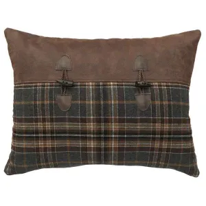 Handmade Oxford Plaid & Faux Leather Luxury Pillow Sham pillow inserts, mattress pad