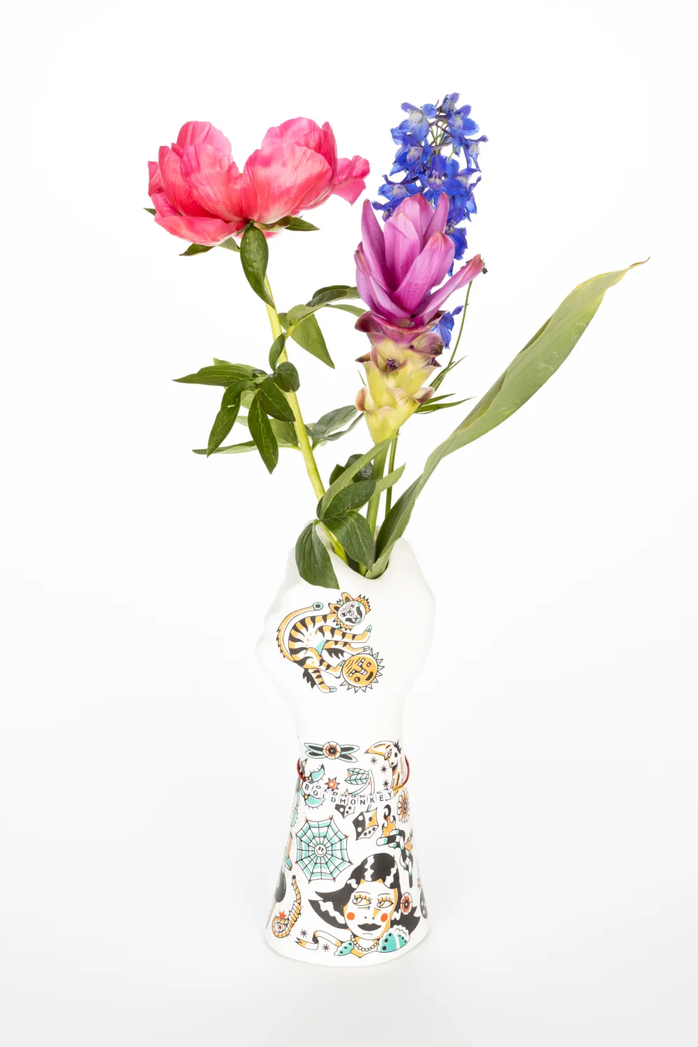 Handpainted Ceramic Fist Vase | Bold Monkey Liberty Matters