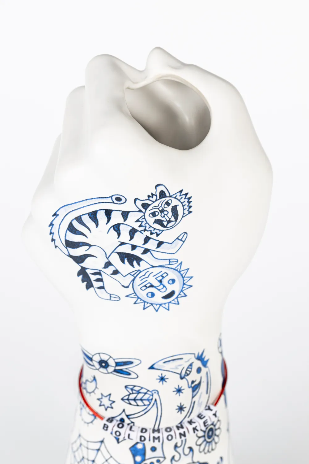 Handpainted Ceramic Fist Vase | Bold Monkey Liberty Matters
