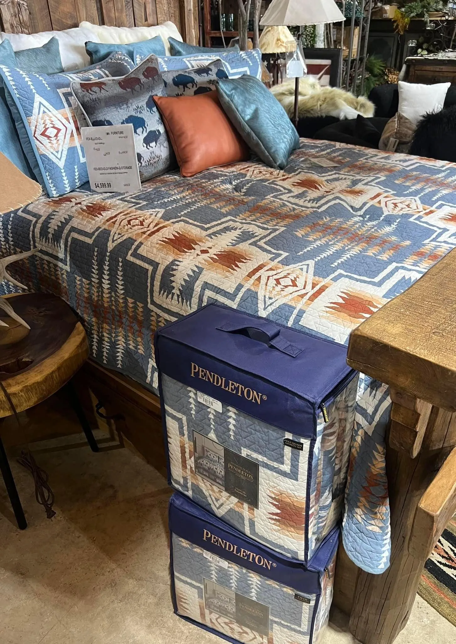 Harding Blues Pendleton Coverlet Set