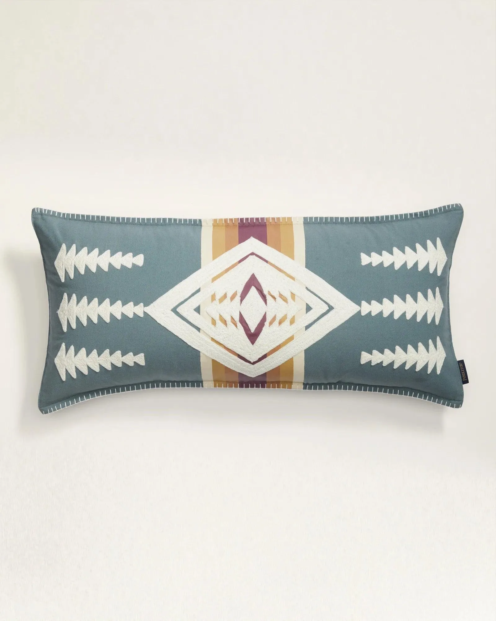 Harding Embroidered Oblong Pillow