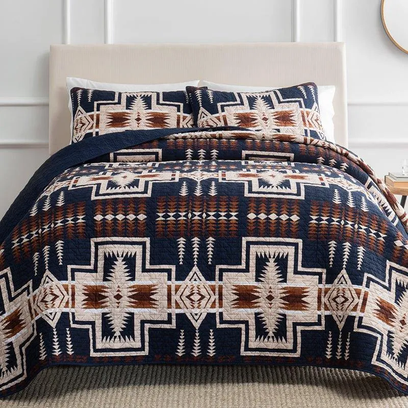 Harding Navy Coverlet Set bedding set, comforter set
