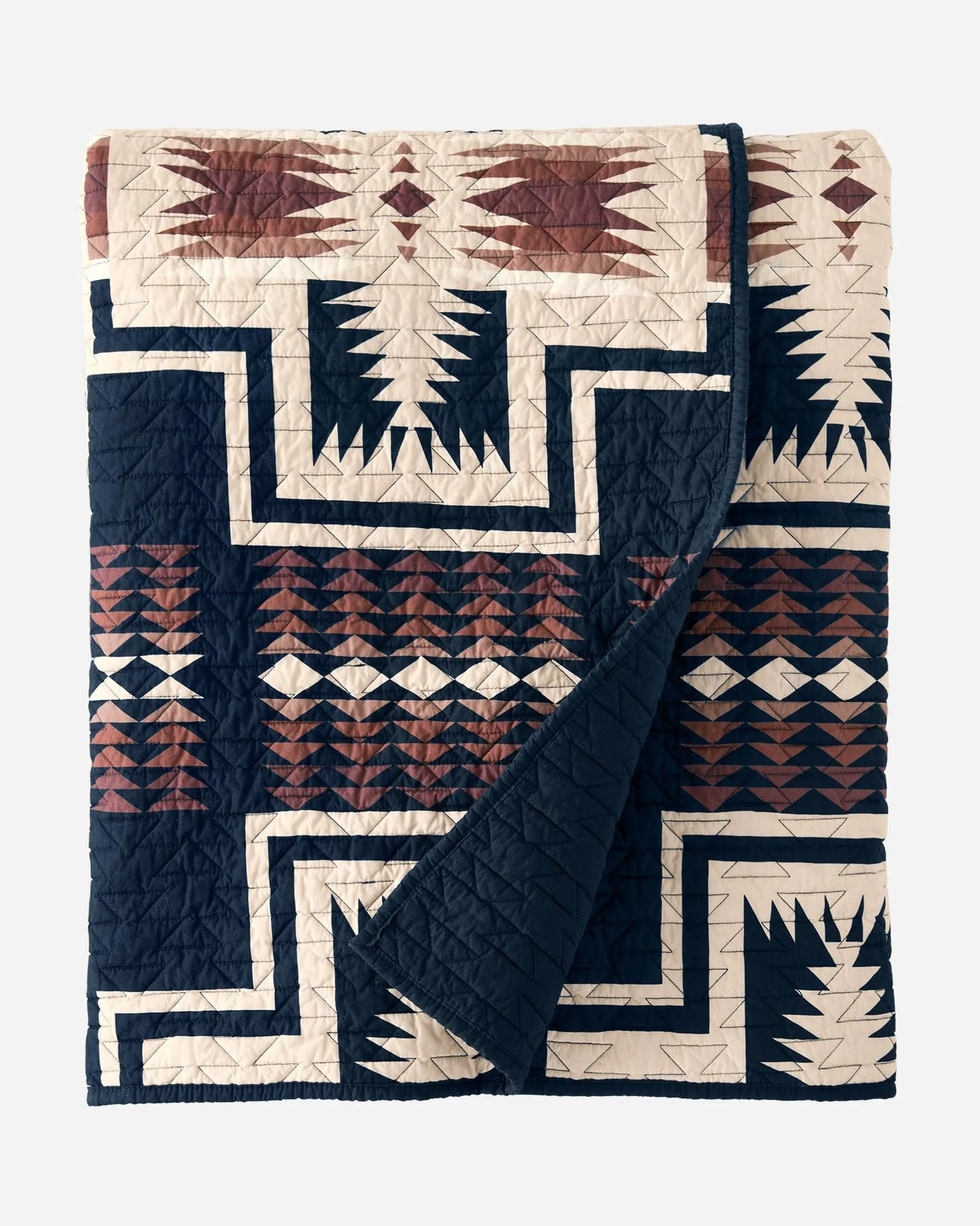 Harding Navy Coverlet Set