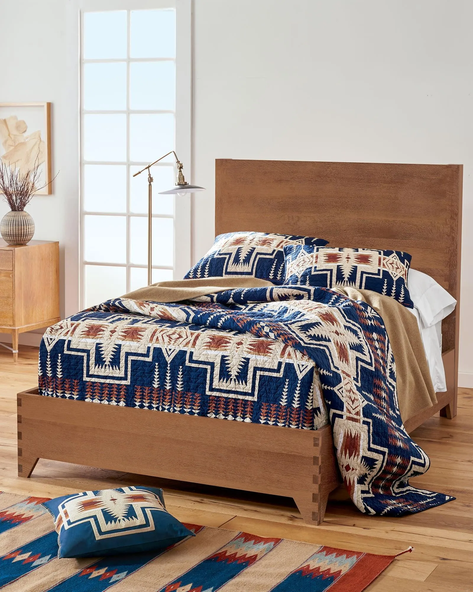 Harding Navy Coverlet Set