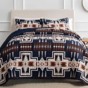 Harding Navy Coverlet Set bedding set, comforter set