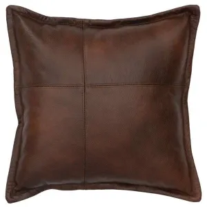 Harness Leather Paneled Throw Pillow storage cart, utility cart