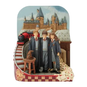Harry Potter Jim Shore Trio with Hogwarts Castle & Express Train 9" Figurine Decorative Mirror,Home Decor Mirror