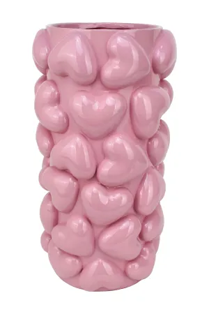 Heart Embellished Vase | OROA Ensy Vase,Glass Vase