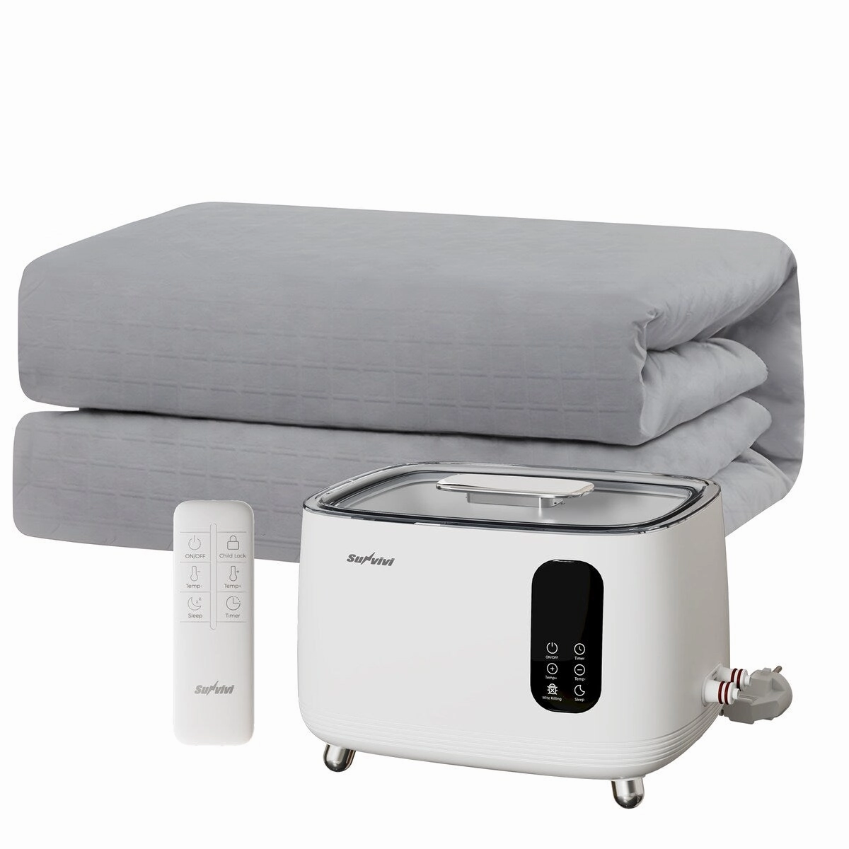 Heated Mattress Pad - Grey mattress pads,mattress topper,bed protection