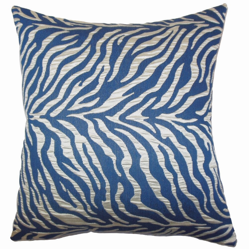 Helaine Zebra Print Euro Sham Blue pillowcases,cotton pillow covers,bed linen