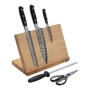 Henckels Compass Damascus 6-Piece Knife Set 1030972 jute rug, burlap rug
