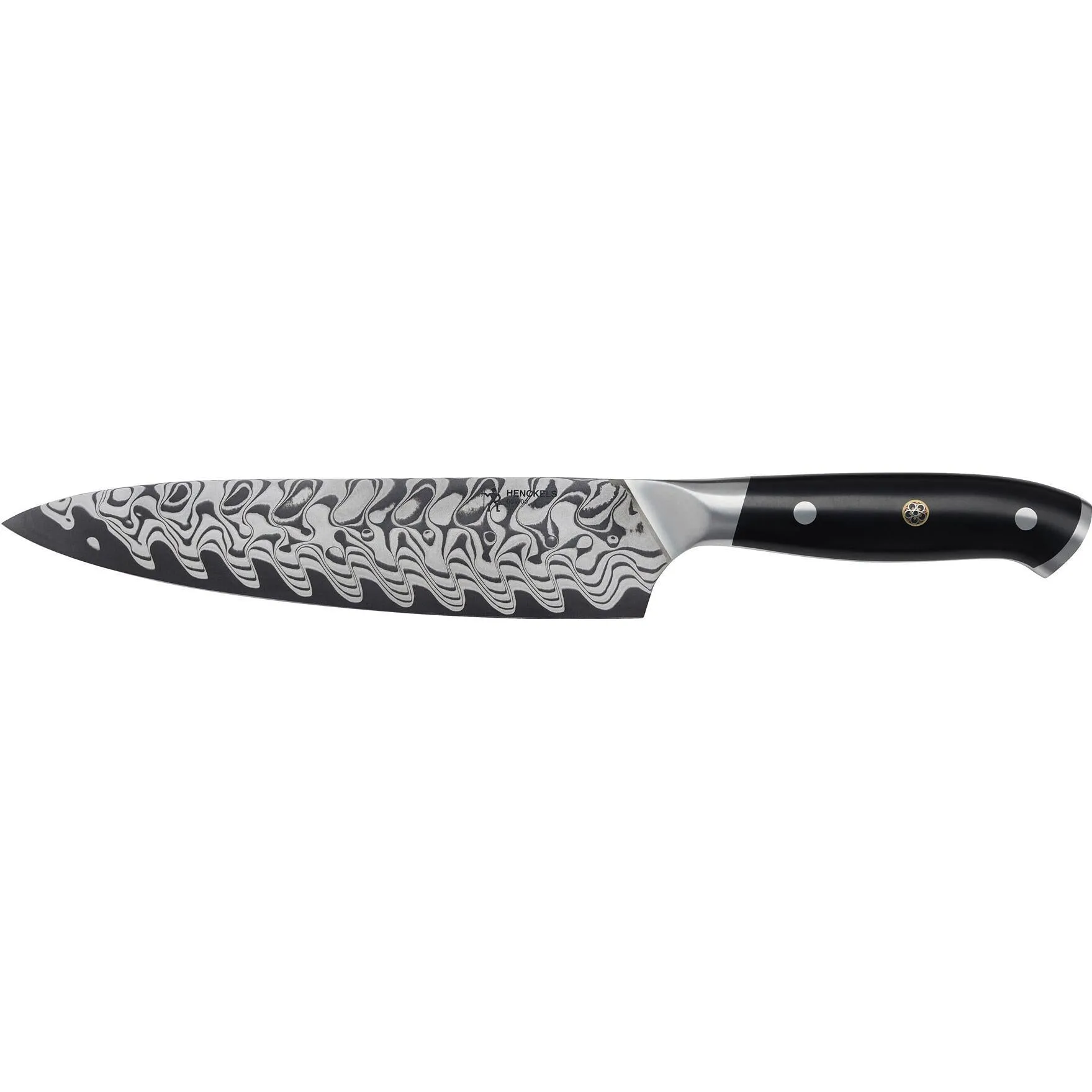 Henckels Compass Damascus 8-inch Chef's knife 1032996 jute rug, burlap rug
