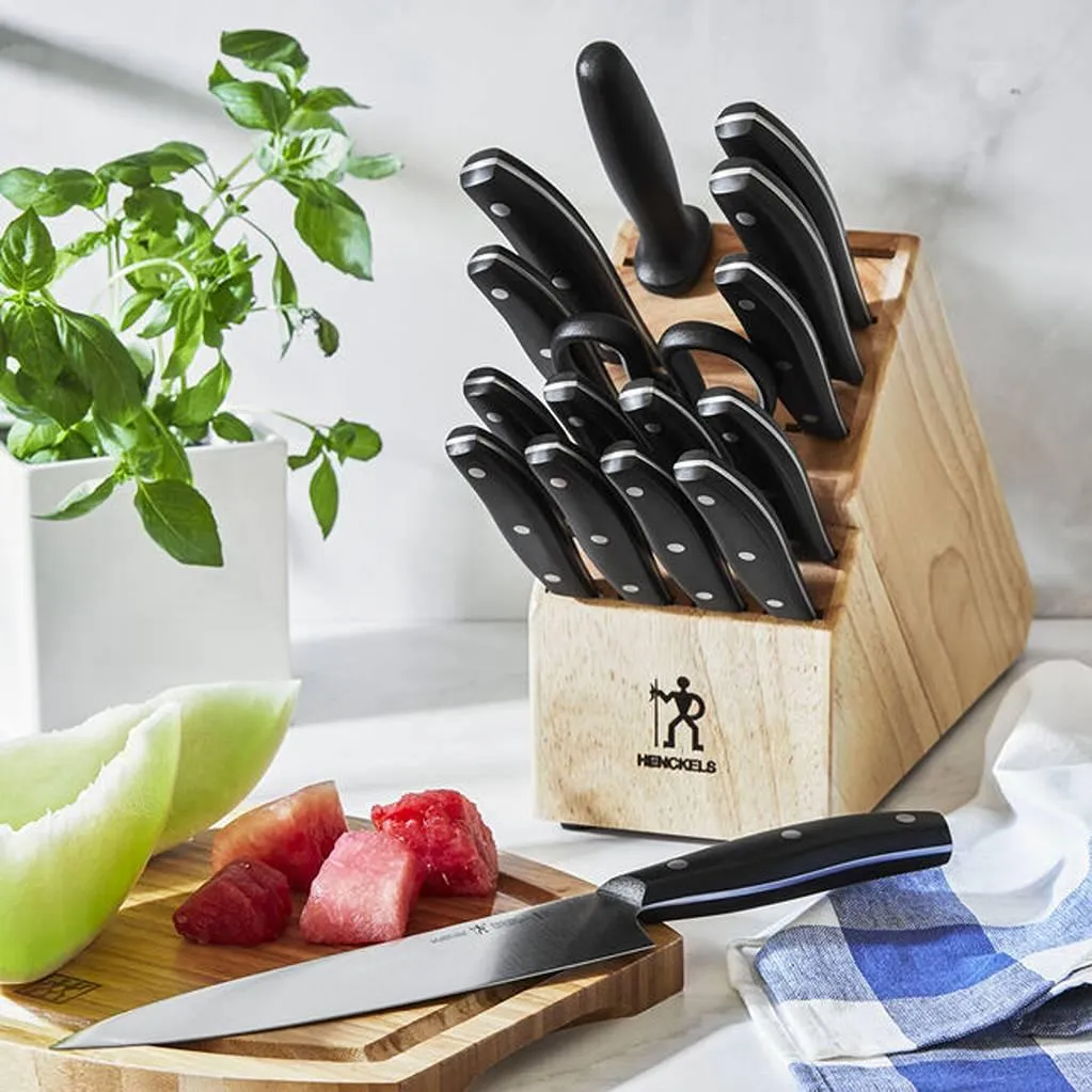 Henckels Definition 17-Piece Knife Block Set with Bonus Cheese Set 1022783