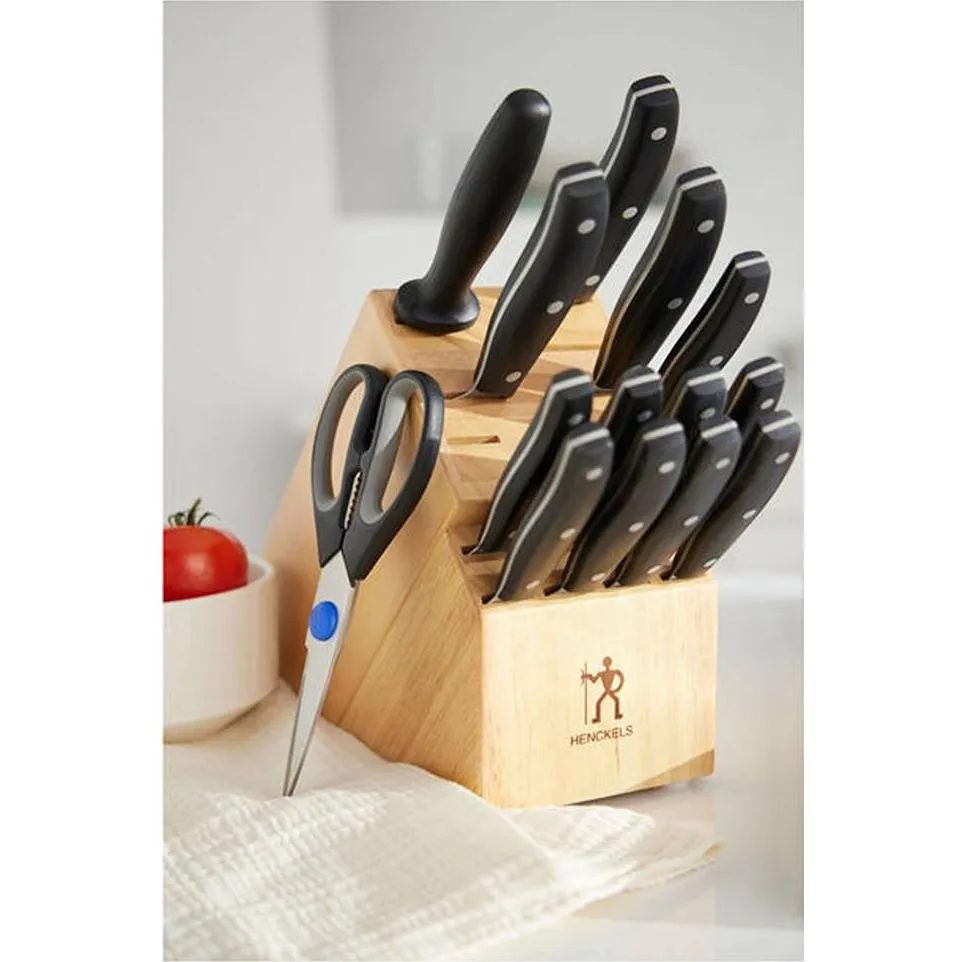 Henckels Definition 17-Piece Knife Block Set with Bonus Cheese Set 1022783