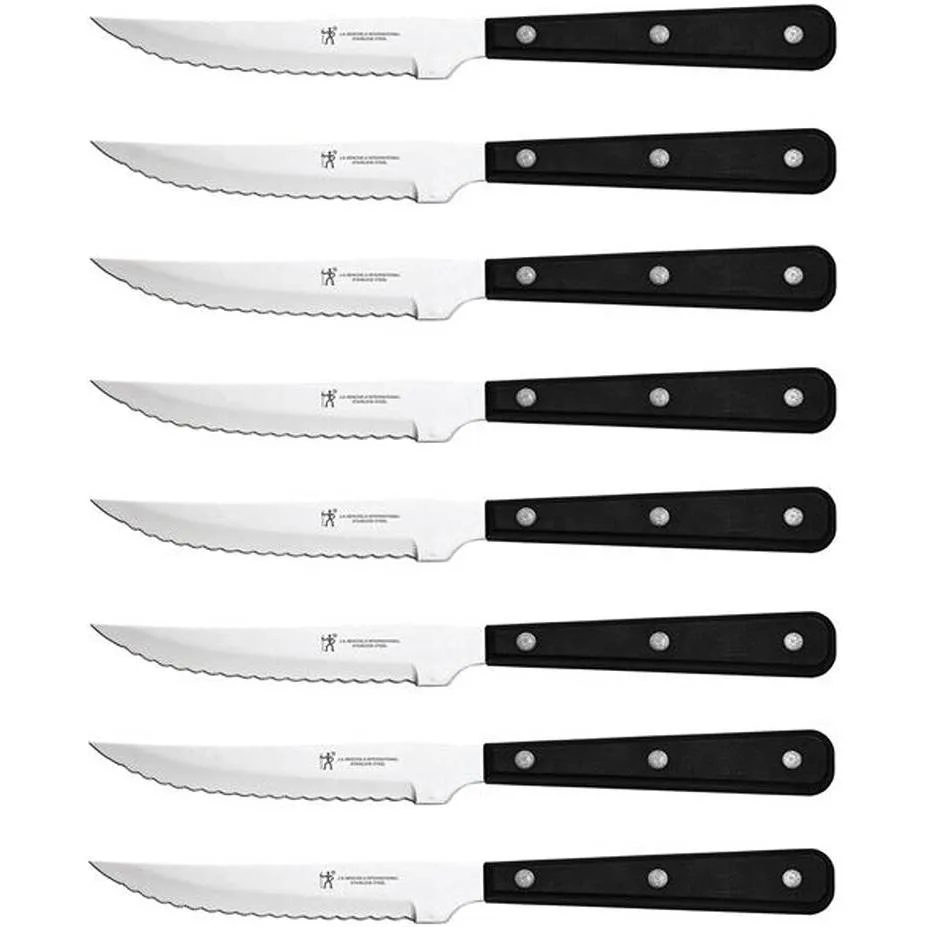 Henckels Eversharp 8-Piece Steak Knife Set 1019434 jute rug, burlap rug