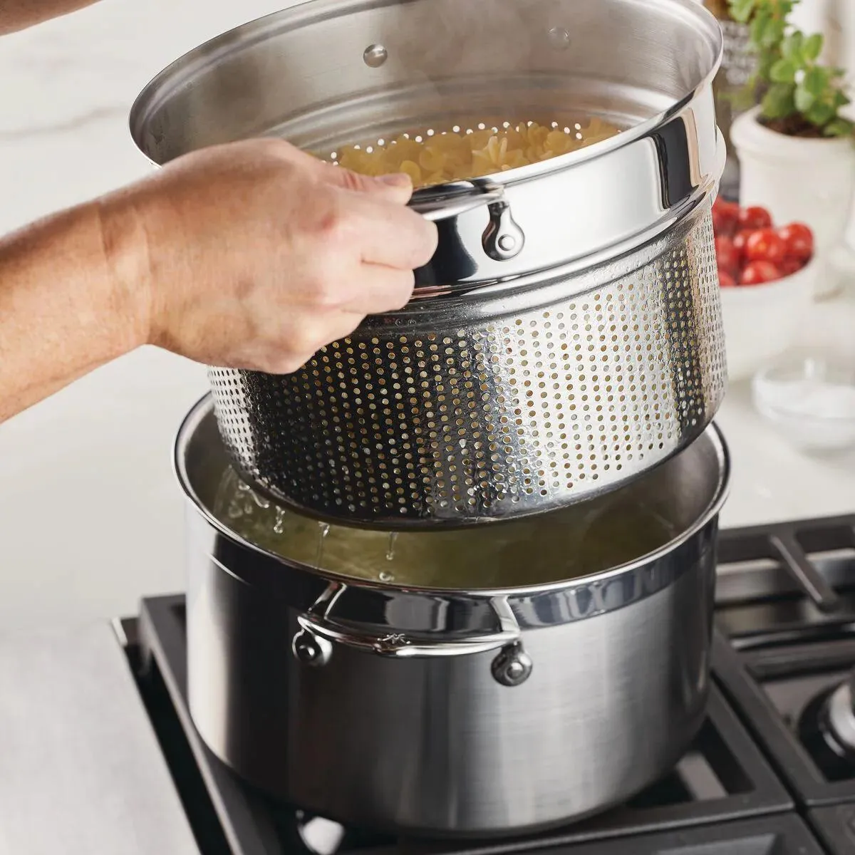 Hestan Provisions Stainless Steel Pasta Insert, 8-Quart 71048