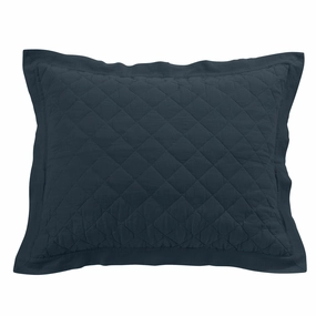HiEnd Accents Diamond Pattern Linen Cotton Diamond Quilted Pillow Sham, 1PC pillowcases,cotton pillow covers,bed linen