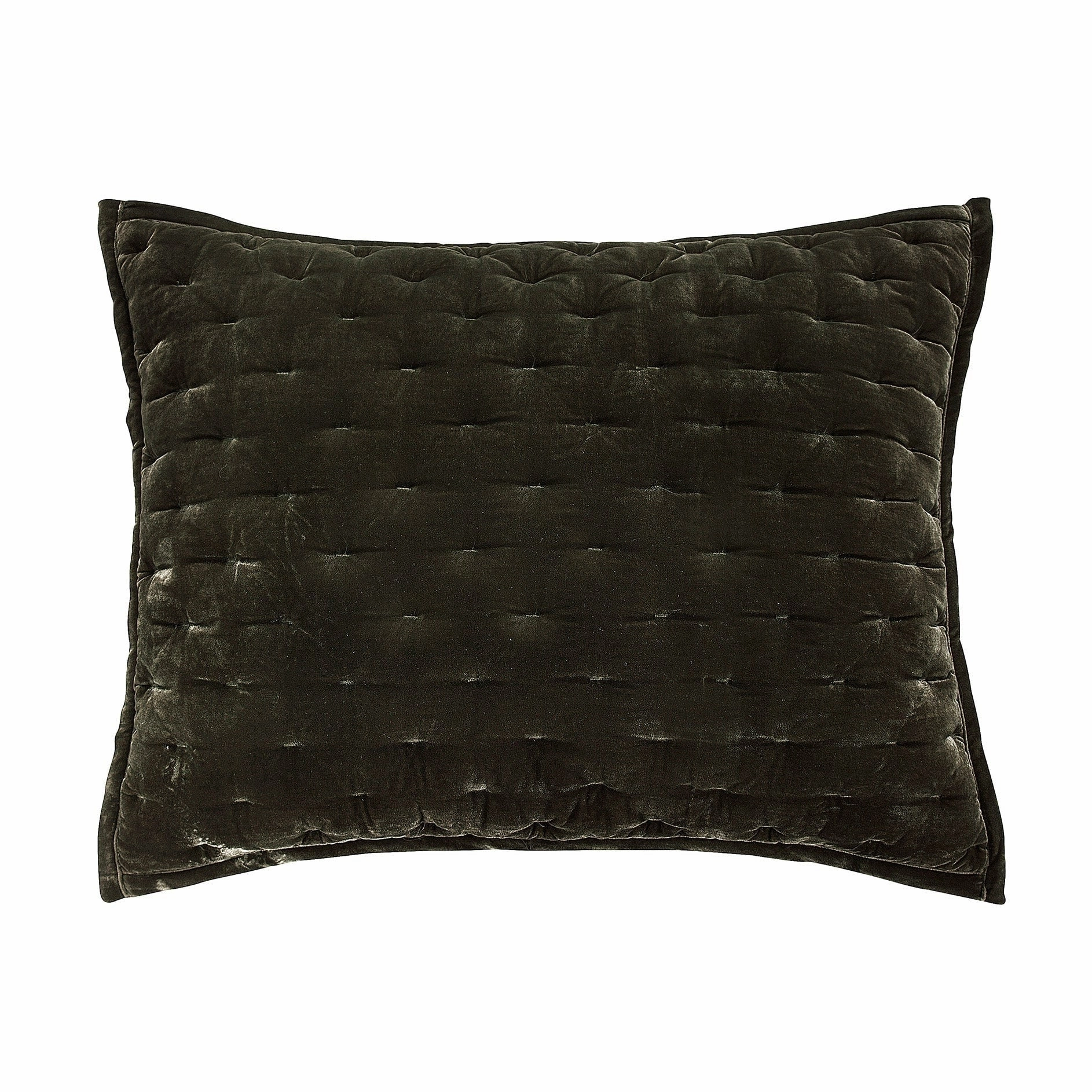 HiEnd Accents Stella Faux Silk Velvet Romantic Western Quilted Pillow Sham, 1PC