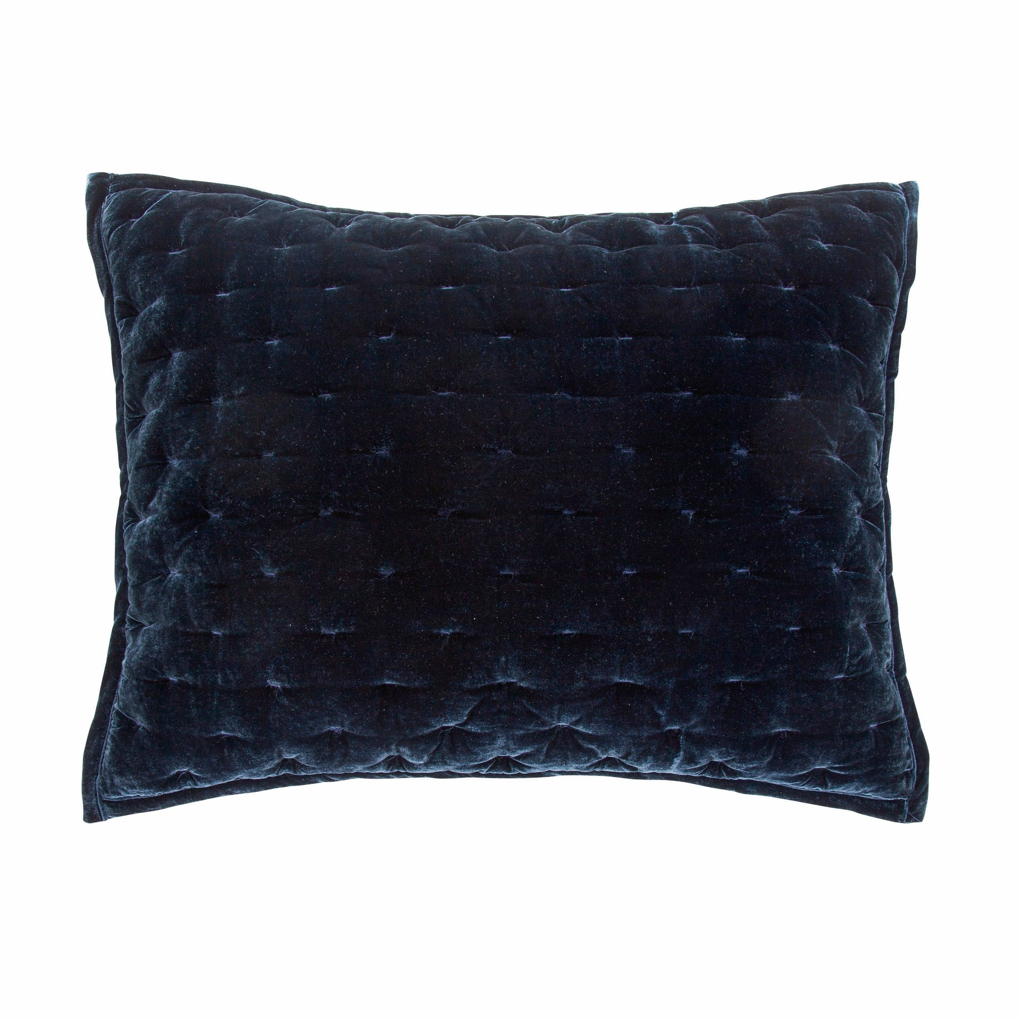 HiEnd Accents Stella Faux Silk Velvet Romantic Western Quilted Pillow Sham, 1PC