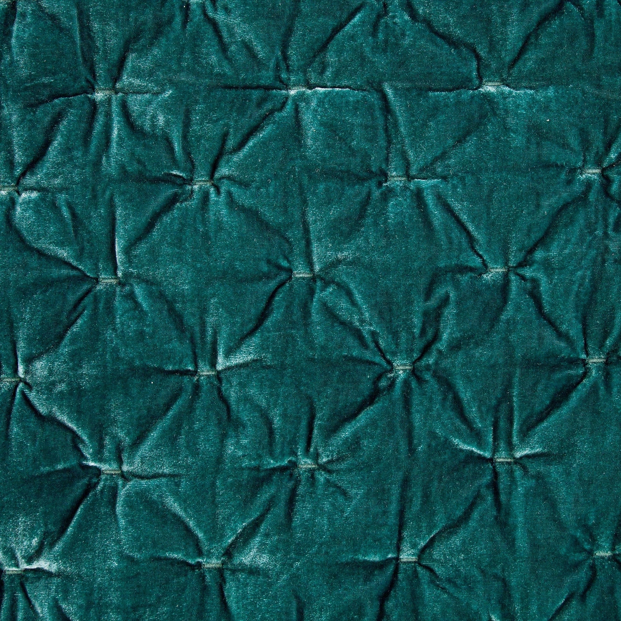 HiEnd Accents Stella Faux Silk Velvet Romantic Western Quilted Pillow Sham, 1PC